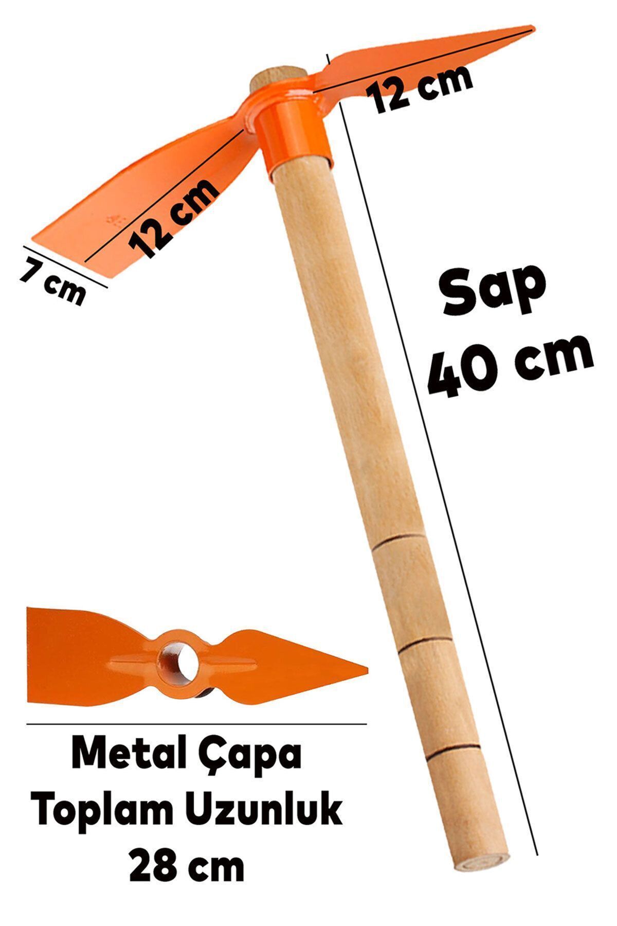 Saplı Sivri Çapa Bahçe El Çapası 40 Cm Ec006 3