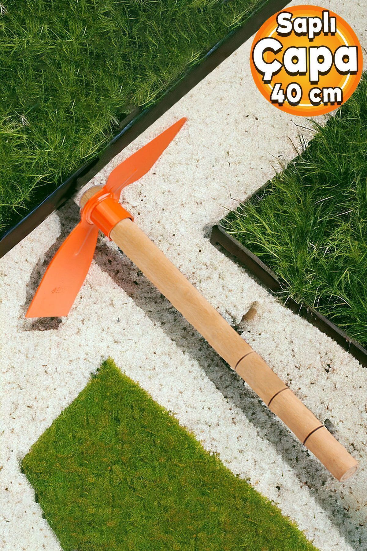 Saplı Sivri Çapa Bahçe El Çapası 40 Cm Ec006