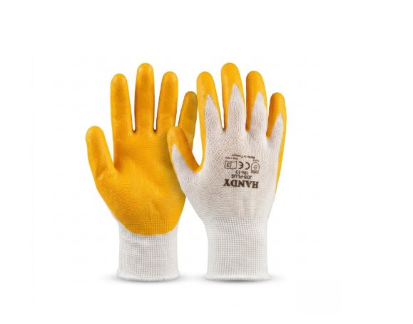 ELDİVEN NİTRİL SARI BEYAZ HANDY JOB PLUS HN-13 NO:10 KL 288 1