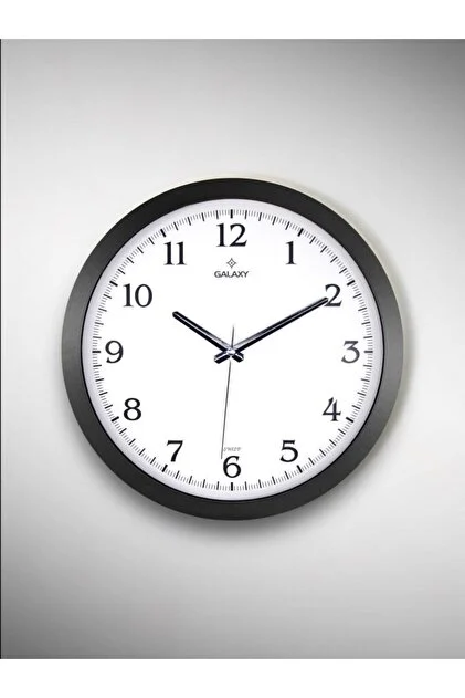Galaxy 1964-K Premium Duvar Saati Siyah 35 cm 2