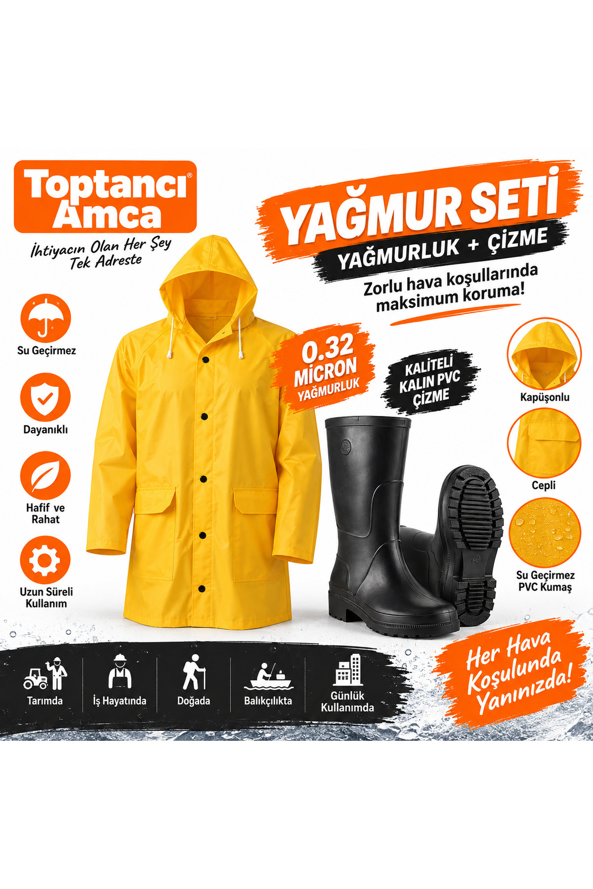 Kalın yağmurluklu çizme seti pvc çizme siyah kısa çizmeÇizme Seti 2’li Set Uzun Yağmur Çizmesi ve Bahçe Ayakkabısı Su Geçirmez (40-47 arası numaralar mevcuttur siparişi verip whatsaptan yazmanız yeterlidir) 1