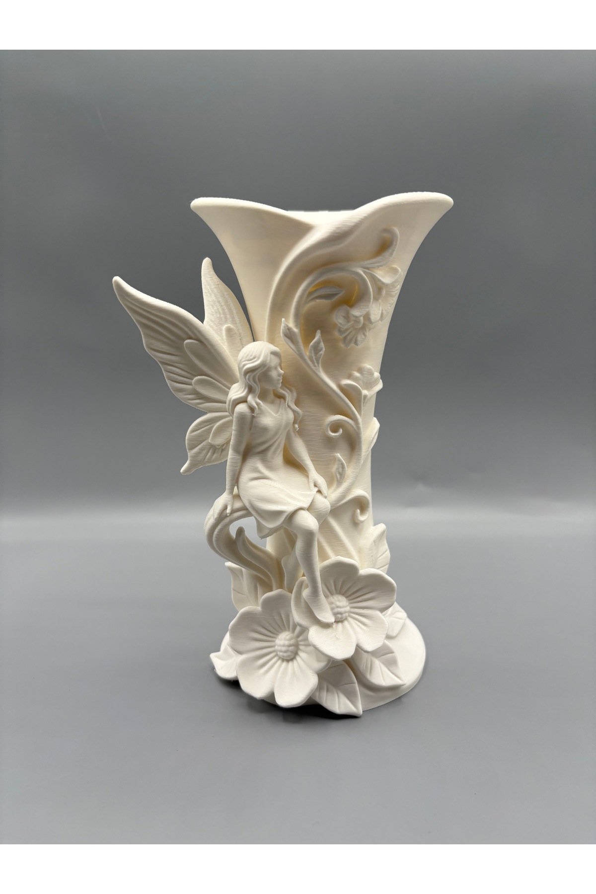 Dekoratif Melek Figürlü Çiçeklik Vazo Biblo 14 cm 3