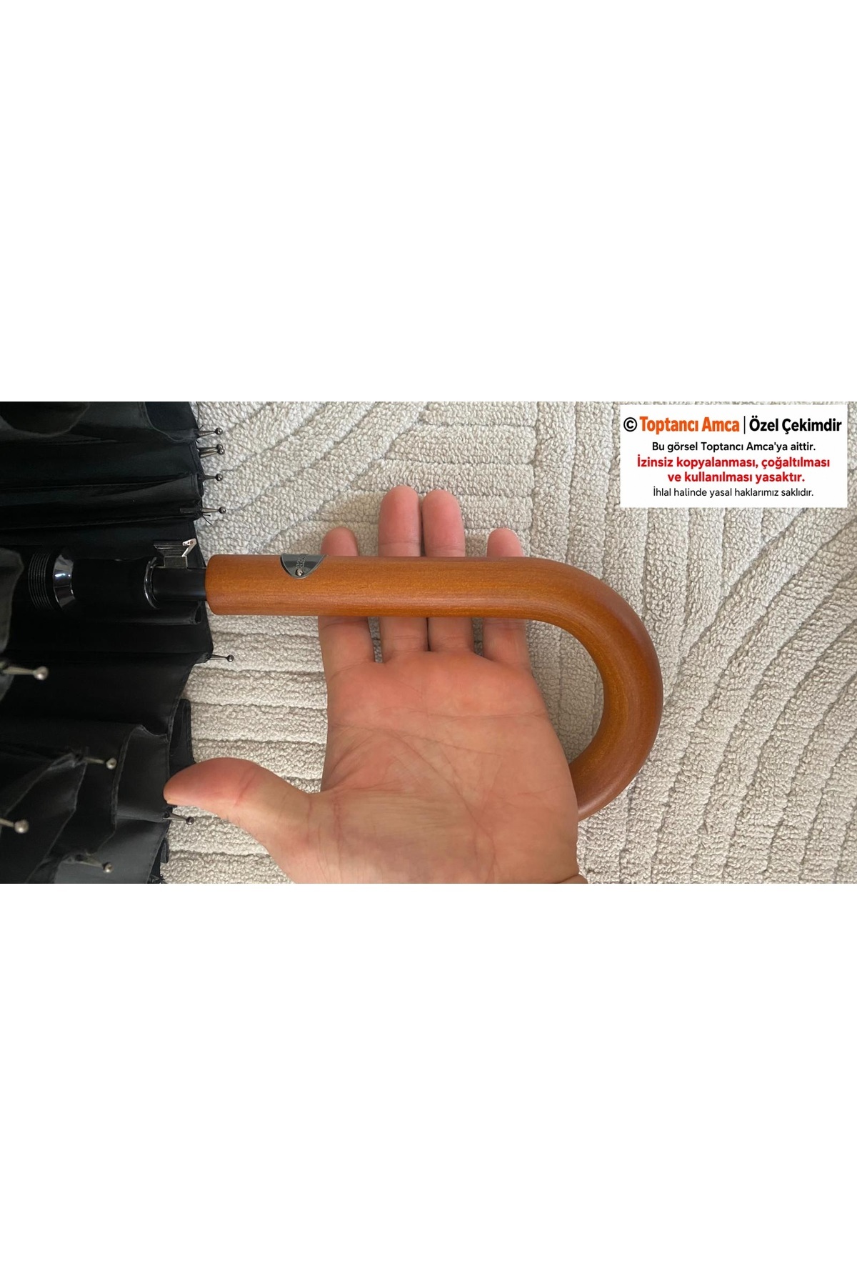 Protokol Şemsiye 100 cm çap 24 ribs 3 mm kalınlıkta fiber teller protokol şık şemsiye askı kılıflı su geçirmez uv kumaşlı 3