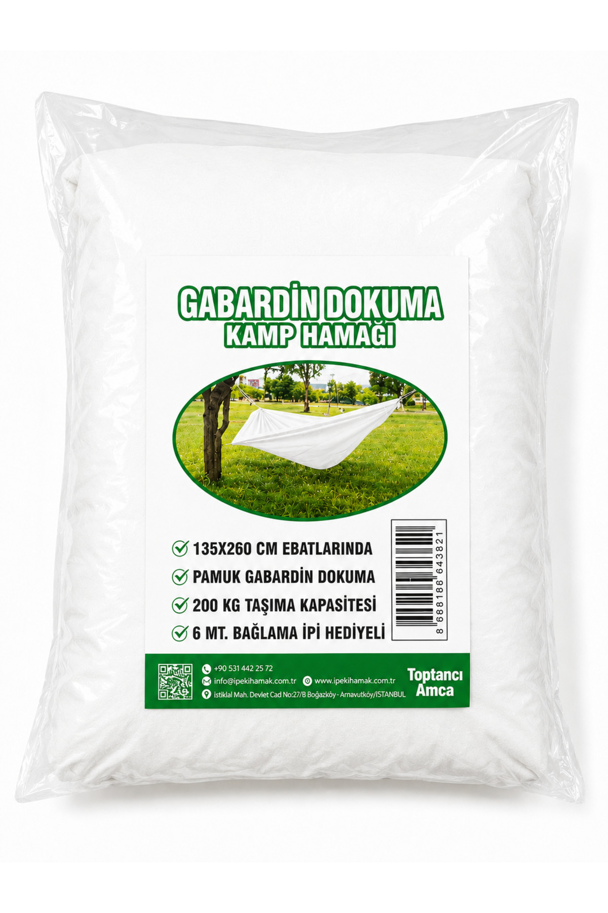 Kamp hamağı pamuk hamak kolay kurulabilir taşınabilir hamak salıncak bağlama ipiyle hazır gönderilir 5 dk da kur 4