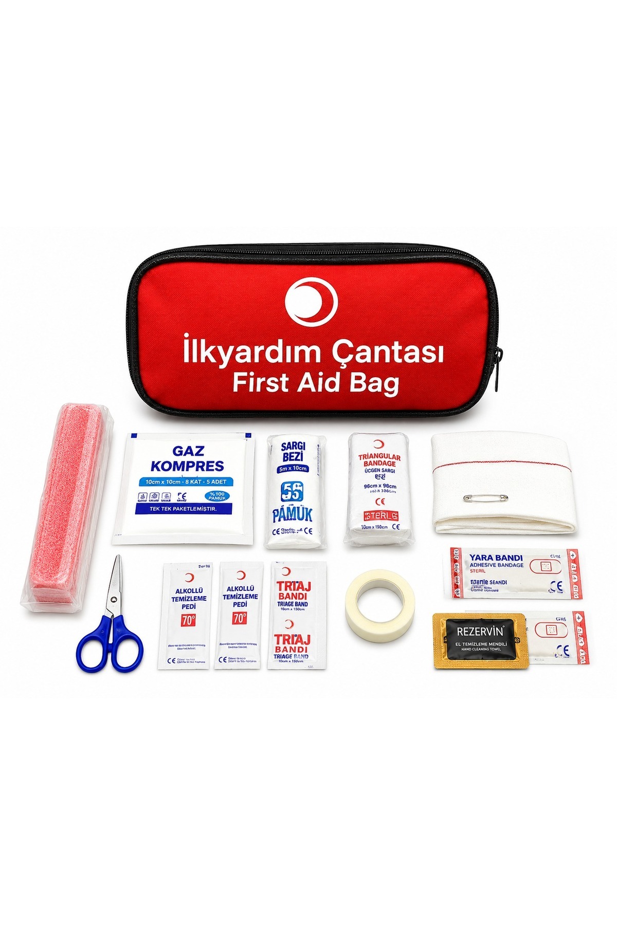 15 Parça Profesyonel Oto Acil Durum Yol Yardım Seti Bagaj Organizerli Set Oto Güneş Şemsiyesi bile bu sette var ! 4
