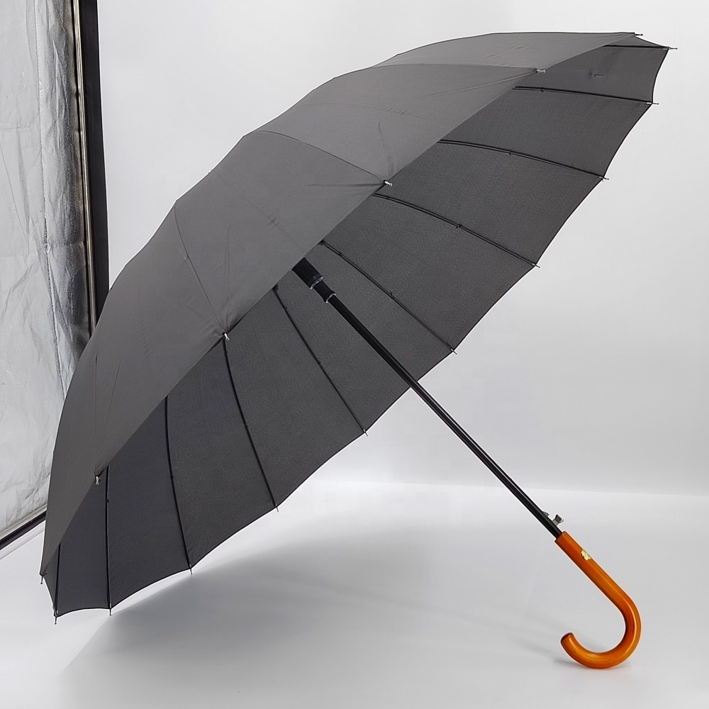 ŞEMSİYE LÜX BASTON 16 TEL AHŞAP SAP SKY-232 110 cm çaplı 4