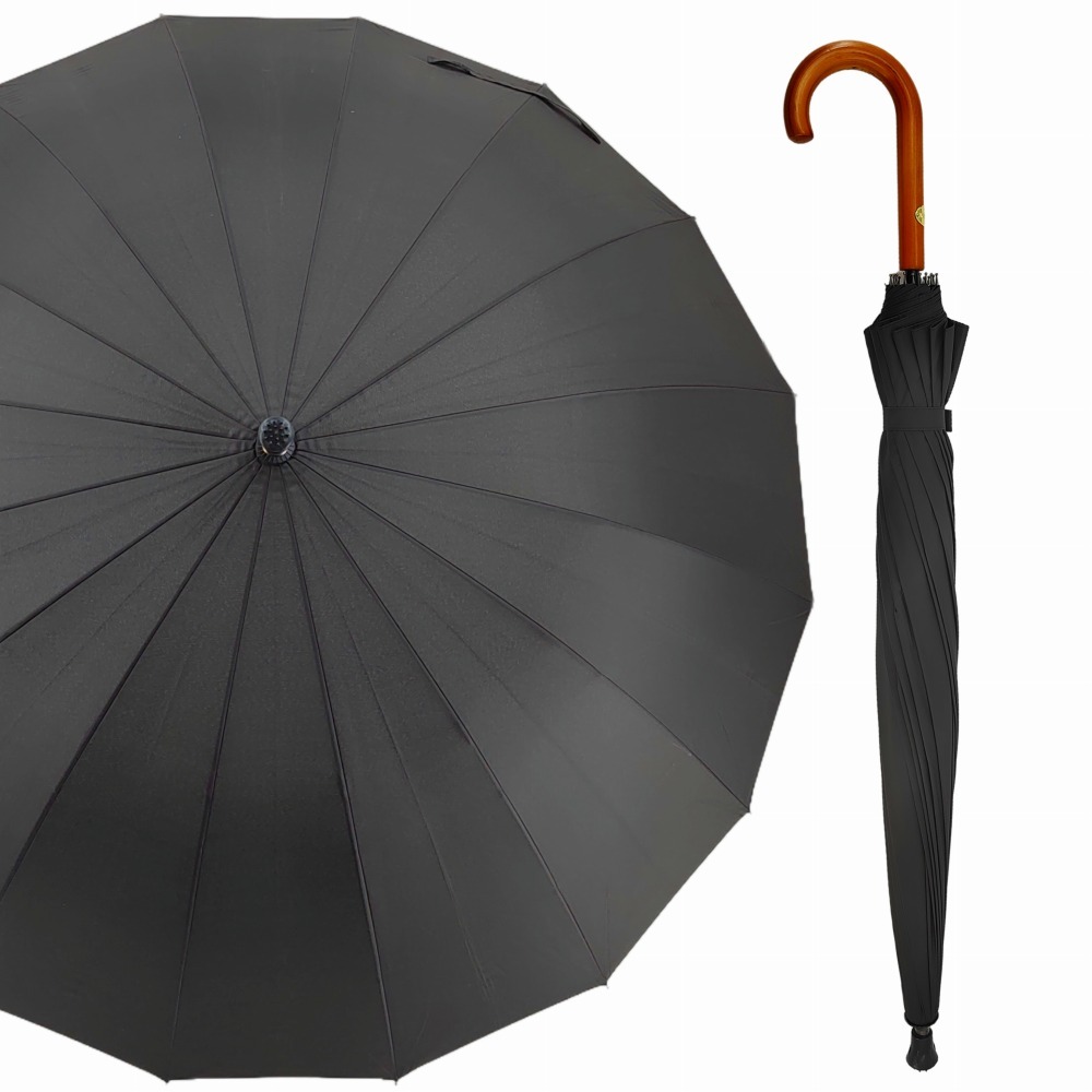 ŞEMSİYE LÜX BASTON 16 TEL AHŞAP SAP SKY-232 110 cm çaplı