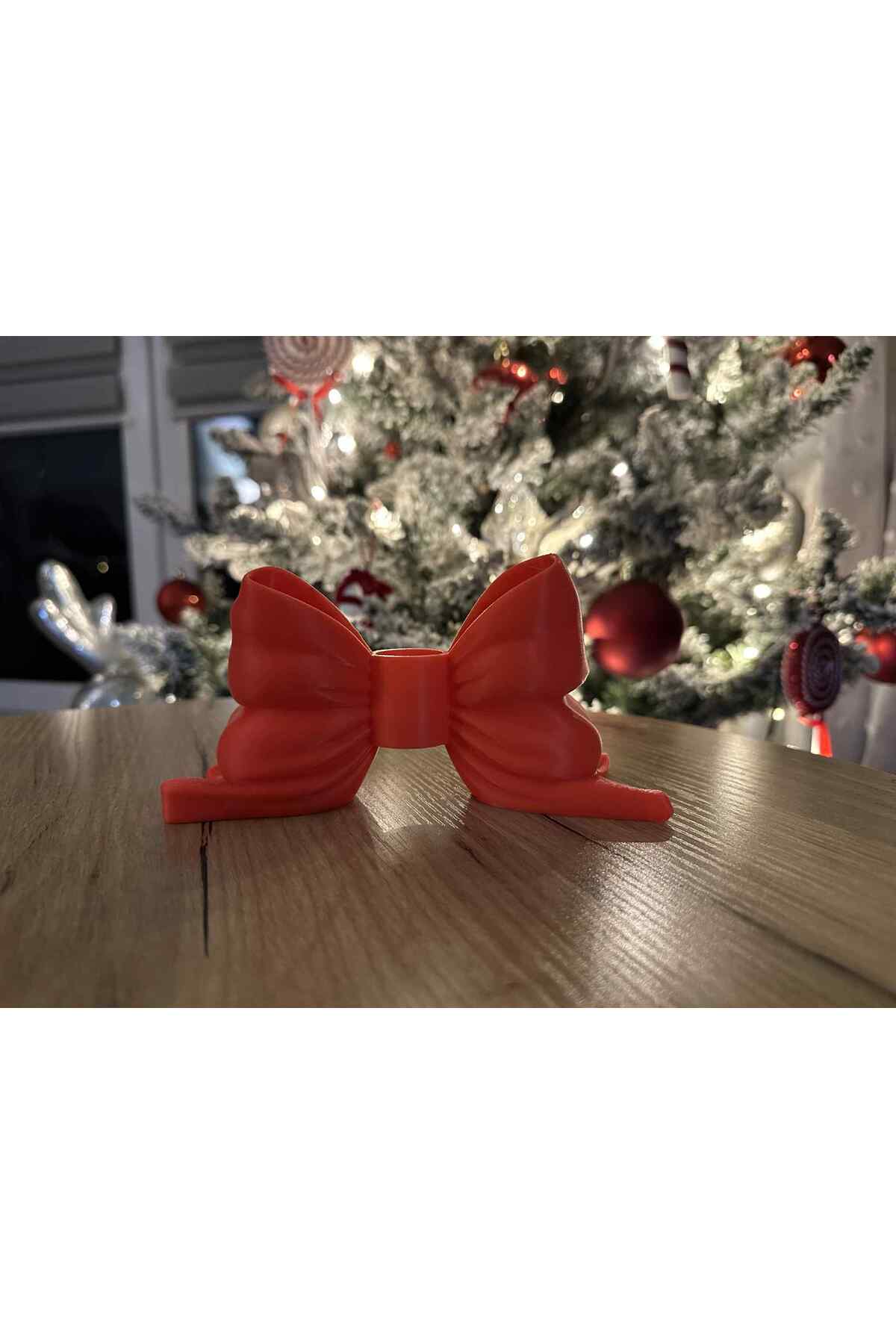 3D Baskı Fiyonklu Mumluk – Yılbaşı Temalı Dekoratif Şamdan Tutucu (Mum Dahil Değildir) 3