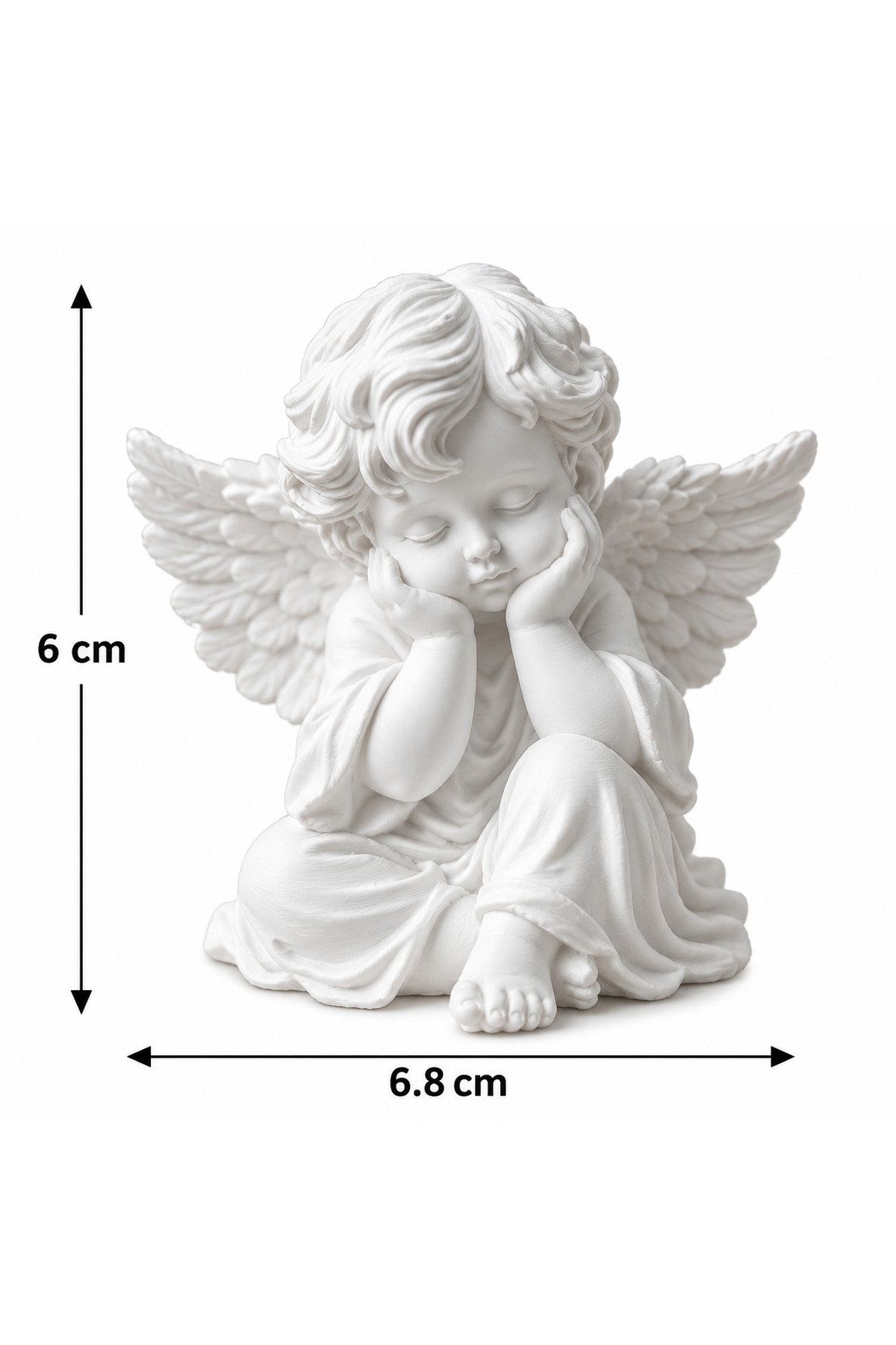 Düşünen Melek Figürlü Dekoratif Biblo – 3D PLA BASKI DAYANIKLI MALZEME 2