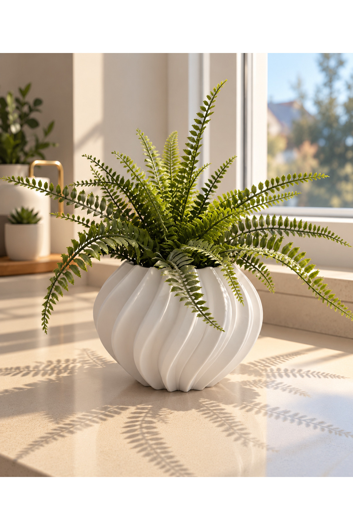 Dekoratif Lale Vazosu – Modern Dalgalı Tasarım 3D Baskı Çiçek Vazosu 2