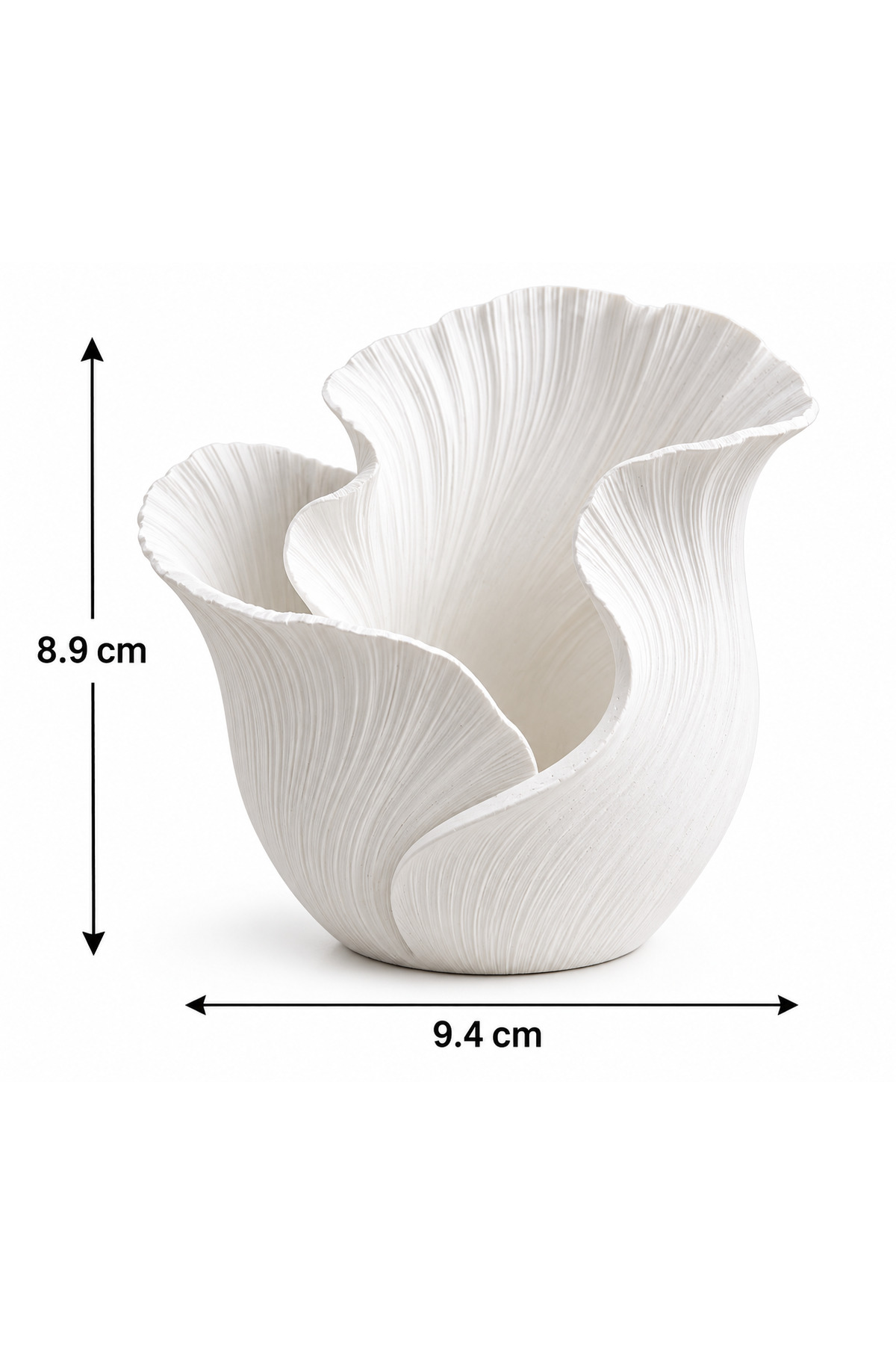 Dekoratif Dalgalı Vazo – Modern Organik Tasarım 3D Baskı Masaüstü Vazo 3