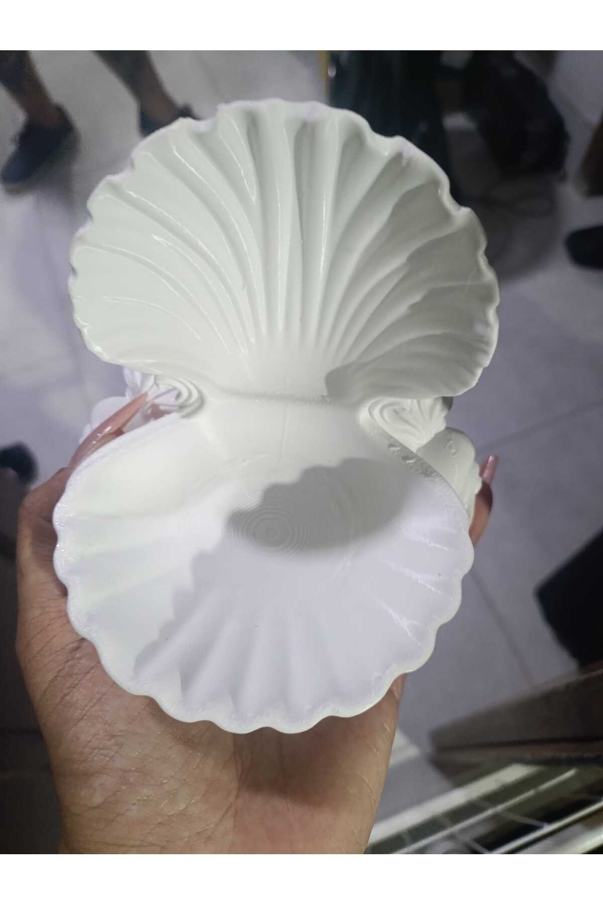 Deniz Kabuğu Tasarımlı Dekoratif Takı ve Aksesuar Tabağı 3