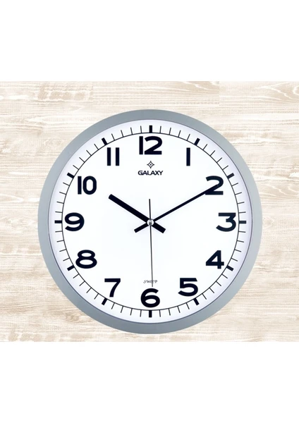 Galaxy 1964-K Premium Duvar Saati Gri 35 cm