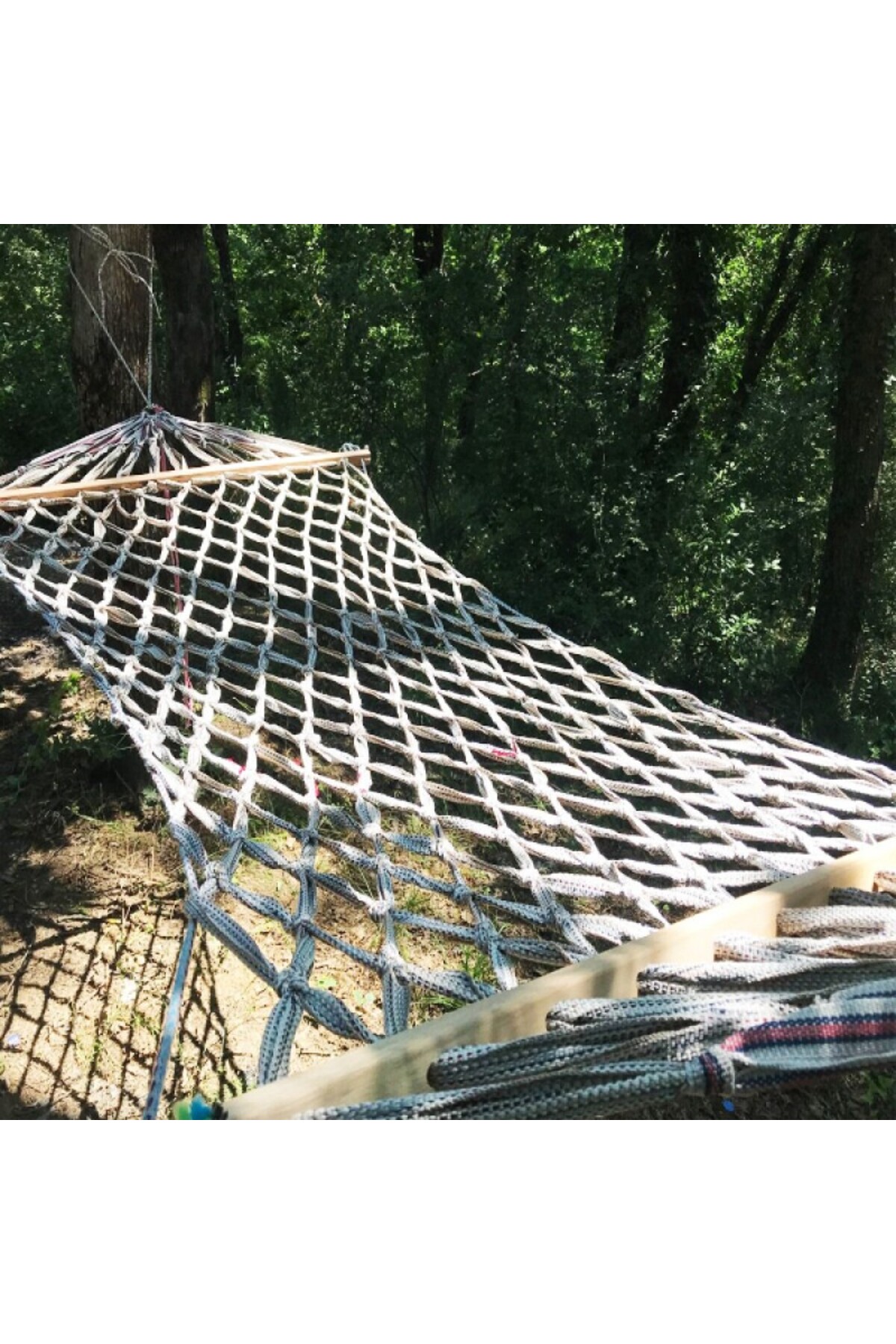 Kolon Hamak 120x190 cm 6 Metre Bağlama İpli 1-2 Kişilik Bahçe Balkon Kamp Hamağı - 1