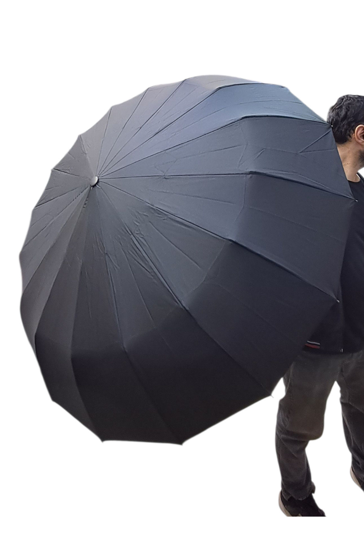 Süper Ultra Premium Lüks 16 Telli Tam Otomatik Rüzgar Korumalı Rüzgarda Kırılmayan Şemsiye - 1