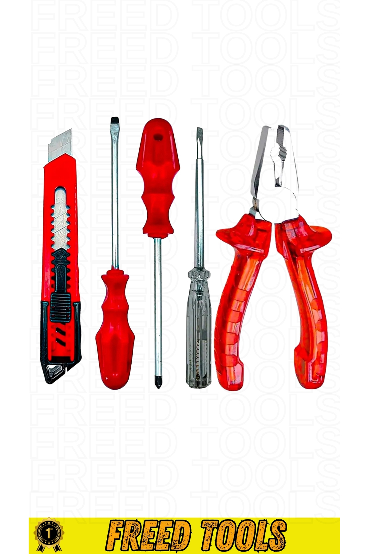 Pense Kontrol Kalemi Düz Yıldız Tornavida Maket Bıcağı 5 li Set - 1