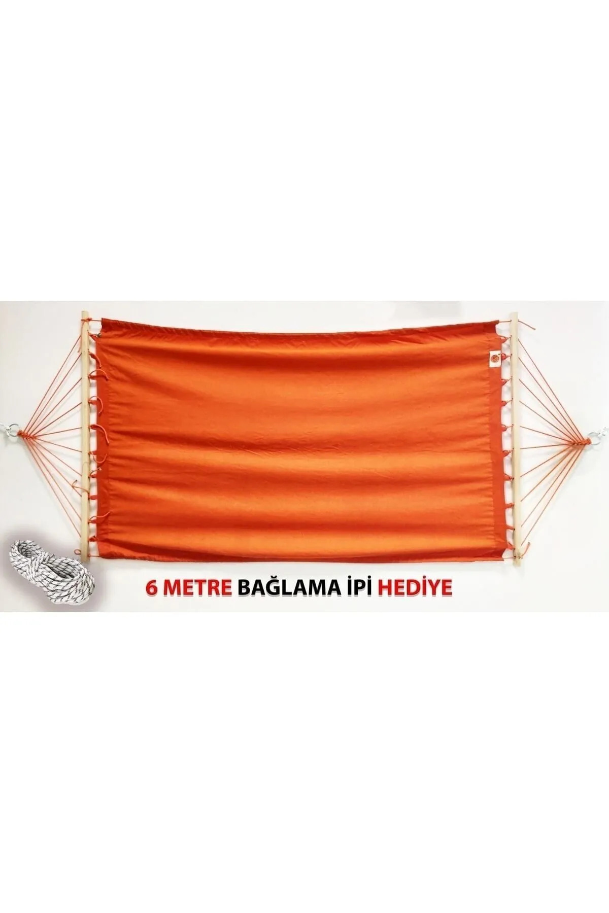 Hamak kumaş Hamak Çift Kişilik Bahçe Piknik Kamp Salıncak 120 x 190 İki Kişilik Turuncu - 1