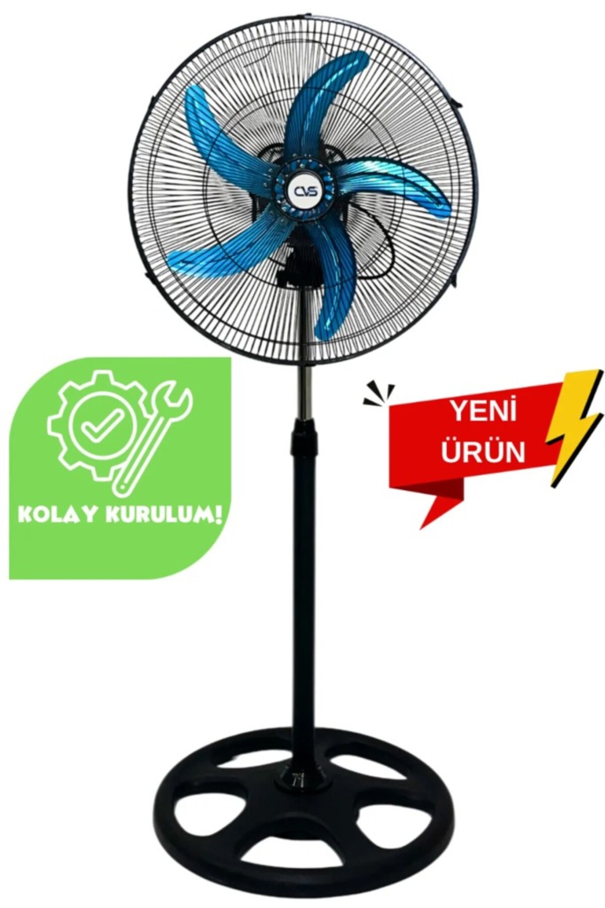 Venüs 18" Sanayi Tipi Çelik Vantilatör 4 Salınım 85w 91022