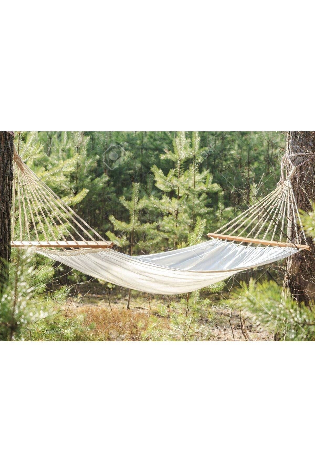 Tek Kişilik Kumaş Hamak Dayanıklı Yıkanabilir Bahçe Hamağı 95x180 cm - 1