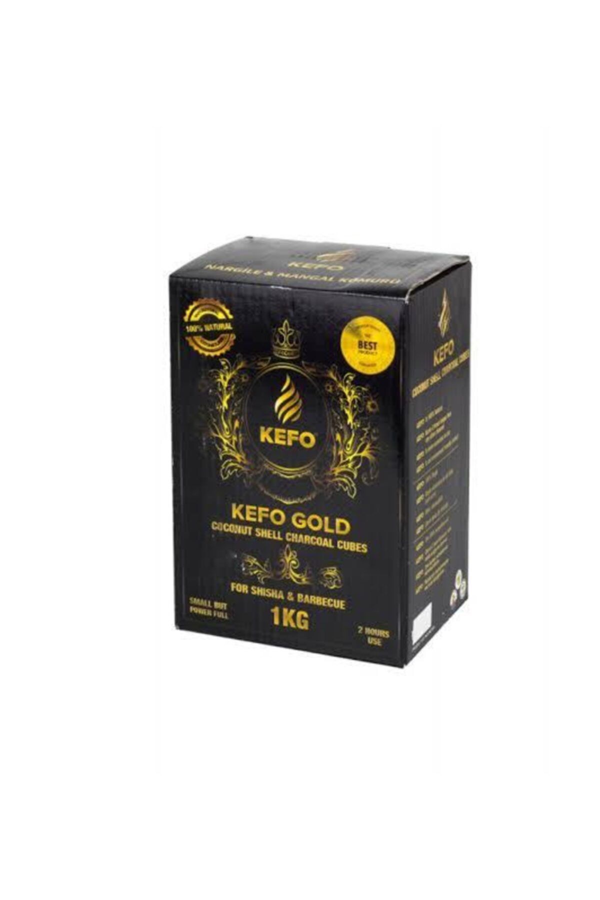 Hindistan Cevizi Nargile & Barbekü Kömürü – 1 Kg 72 Küp Uzun Yanma Süresi - 1