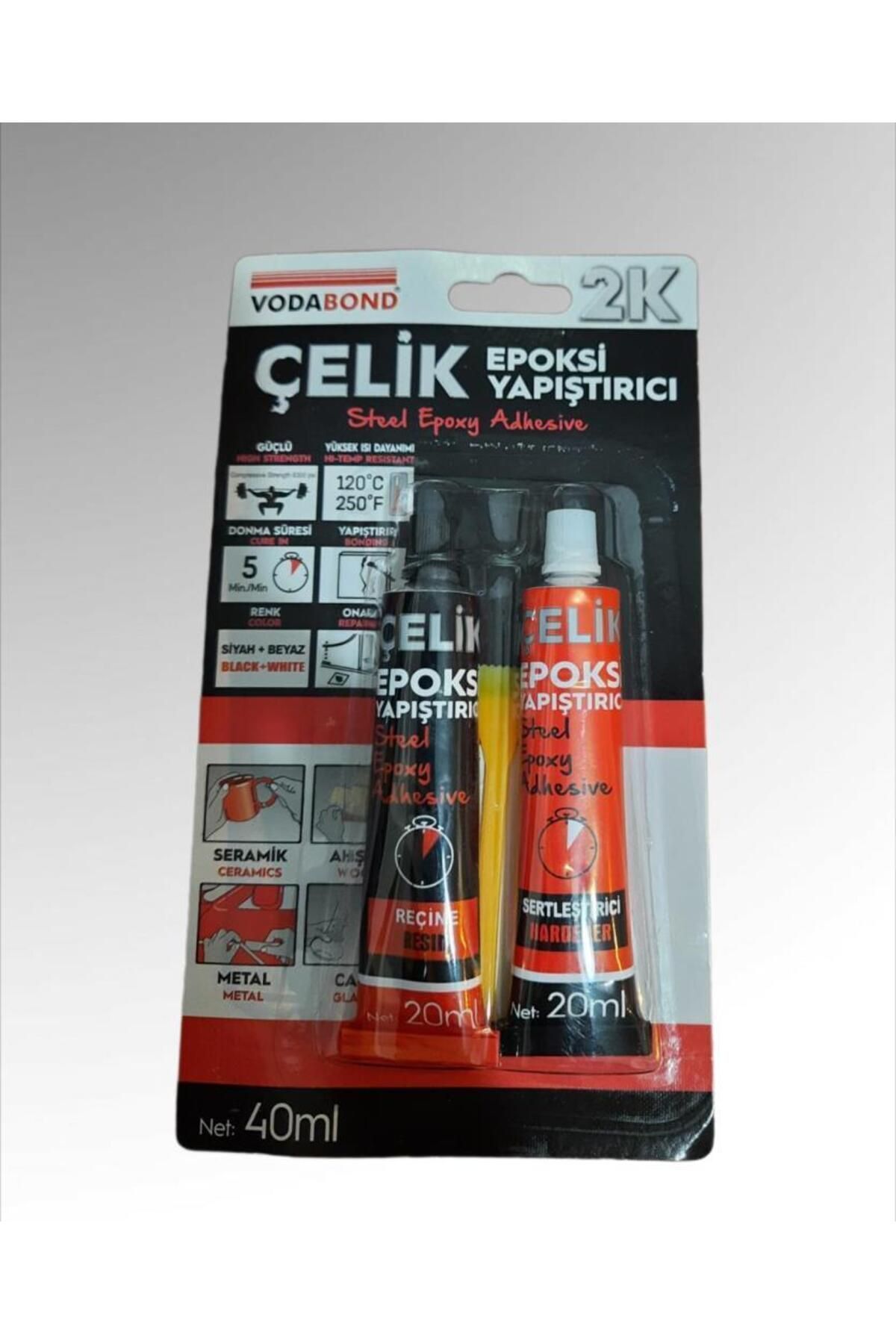2k Rapid Çelik Epoxy Gri 20 ml
