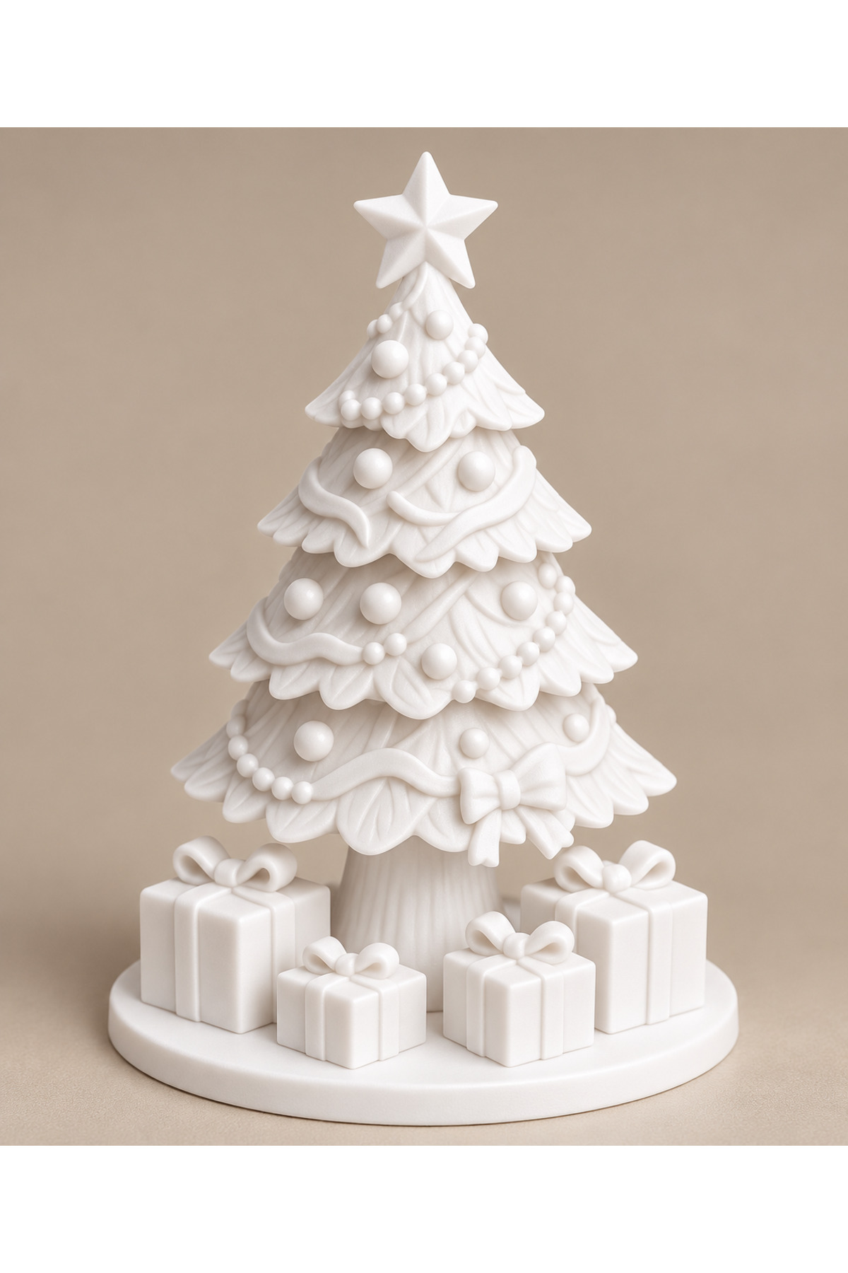 Dekoratif 3D Çam Ağacı ve Hediye Kutuları Noel Yılbaşı Masa Dekoru Biblo - 1
